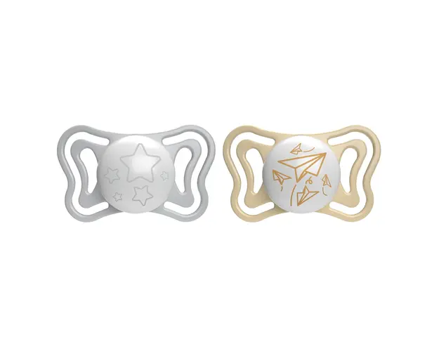 Suzeta Chicco PhysioPhorma Light Glow, 2bucati, unisex, 6-16luni