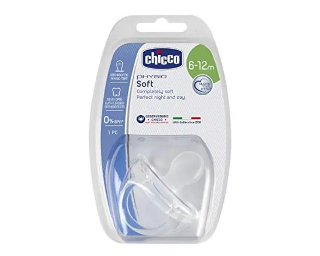Suzeta Chicco s. monobloc Physio Soft, forma ort., 6-12 luni