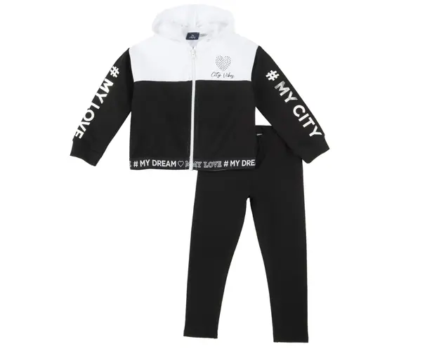 Trening copii Chicco cu gluga, negru, 78832-64CLT