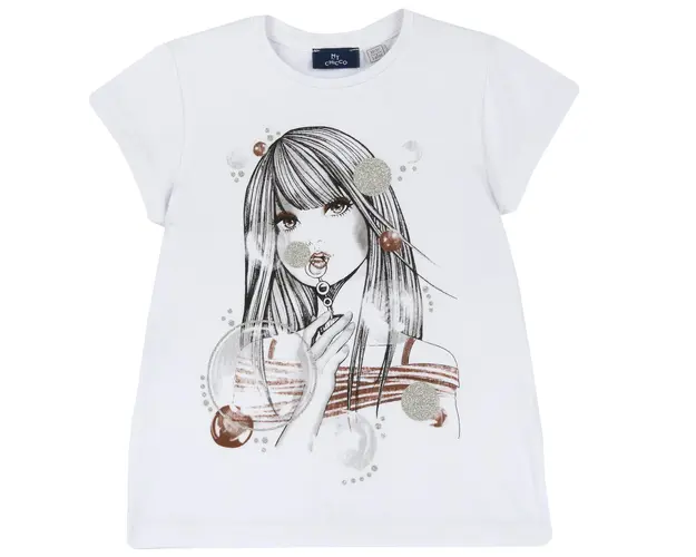 Tricou copii Chicco, Alb, 00109-64MC