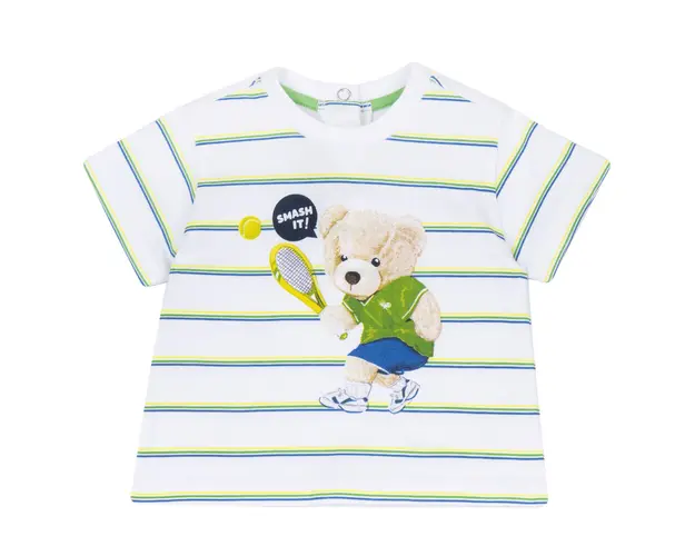 Tricou copii Chicco, Alb Cu Albastru, 05670-66MFCO