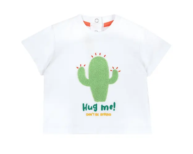 Tricou copii Chicco, alb cu model, 05698-66MFCO