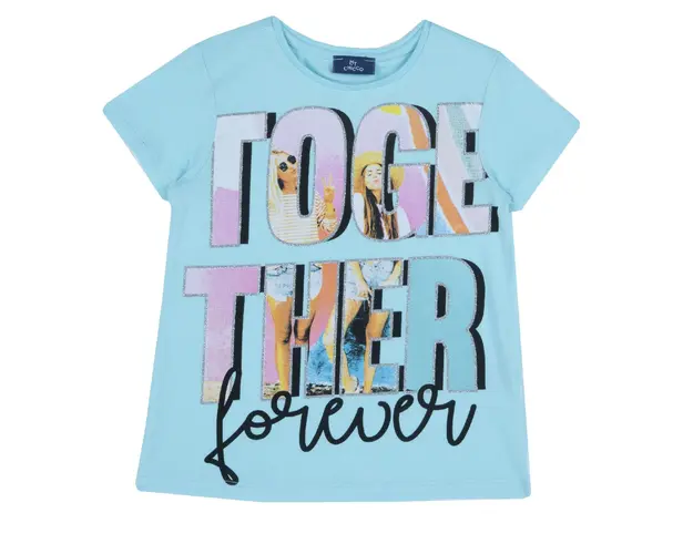 Tricou copii Chicco, bleu cu model, 67683