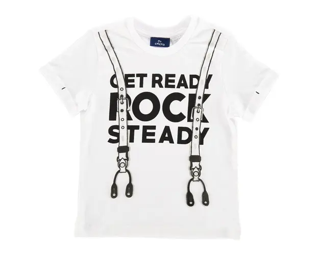Tricou copii Chicco, maneca scurta, alb