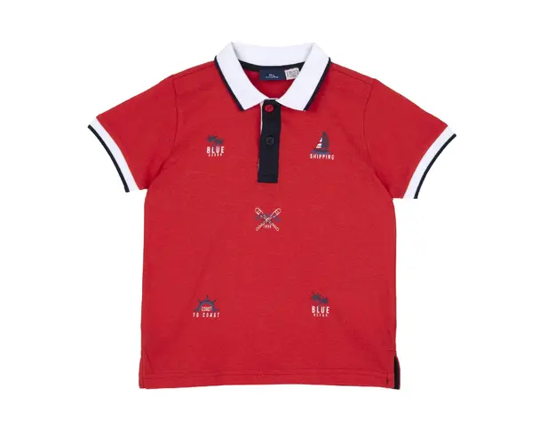 Tricou copii Chicco Polo, rosu, 33630-64MC