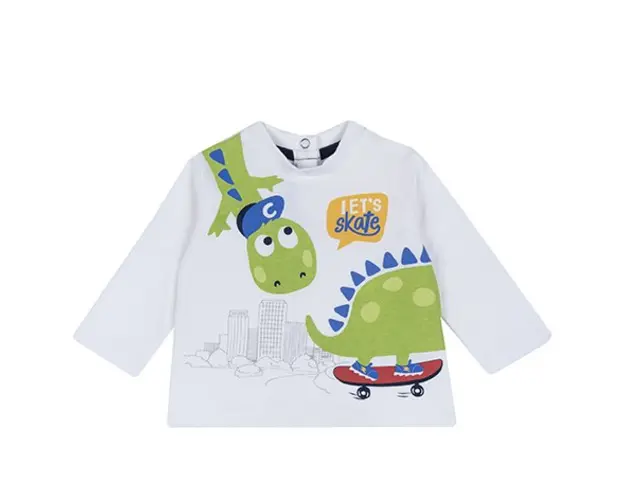 Tricou maneca lunga copii Chicco, 67476-61MFCO, Alb
