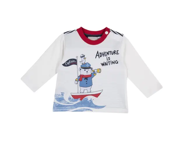 Bluza copii Chicco, alb, imprimeu vesel, 68688