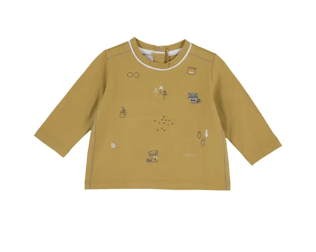 Tricou copii Chicco, maneca lunga, galben, 06744