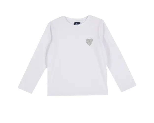 Bluza copii Chicco, crem cu inimioara, 67069