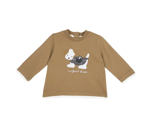 Bluza copii Chicco, maro cu aplicatii, 47597