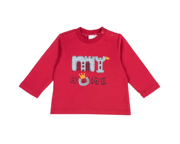 Bluza copii Chicco, rosu cu logo, 47789