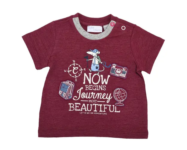 Tricou copii Chicco, maneca scurta, visiniu