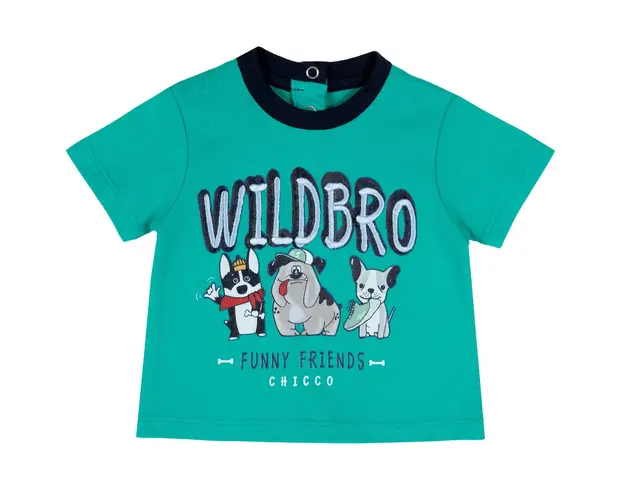 Tricou copii Chicco, maneca scurta, verde, 06878