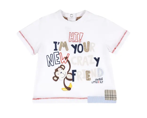 Tricou copii Chicco, maneca scurta, slogan, 06890