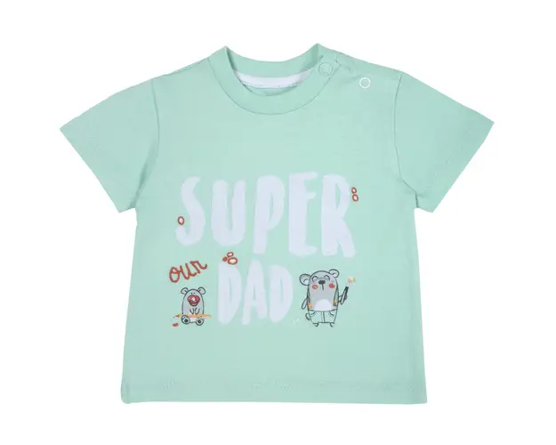 Tricou copii Chicco, maneca scurta, verde deschis, 06550