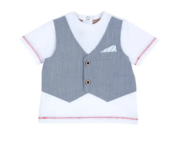 Tricou copii Chicco, maneca scurta, alb, 06891