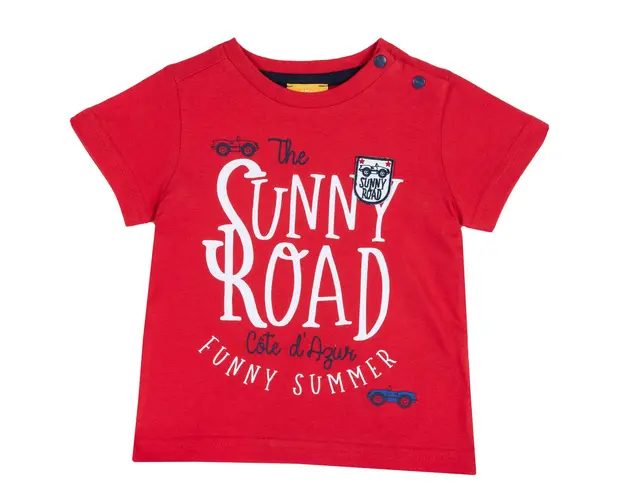 Tricou copii Chicco, slogan imprimat, rosu, 06959