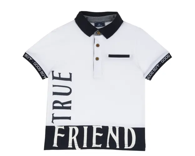 Tricou polo copii Chicco, alb, 33616