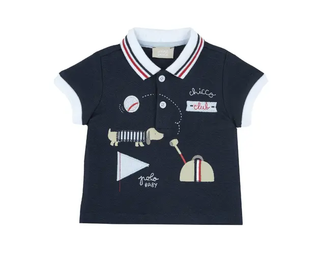 Tricou polo copii Chicco, albastru, 33619
