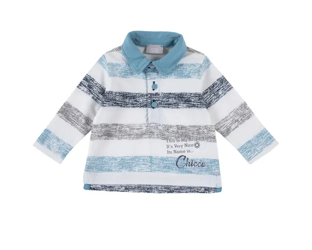 Tricou copii Chicco tip Polo, maneca lunga, alb, 33517