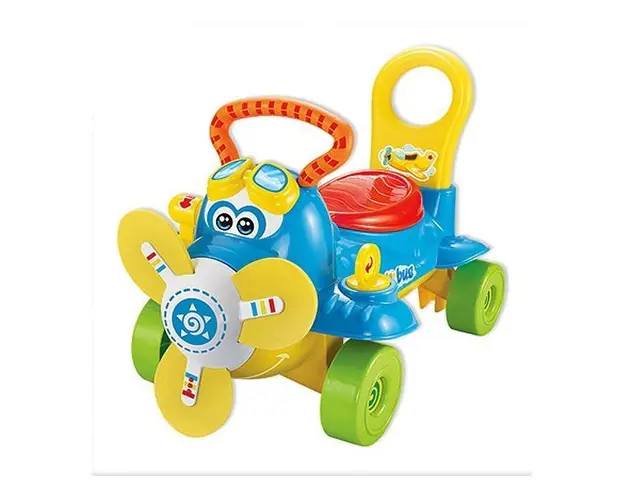 Antemergator 2 in 1 pentru copii Slipping Airplane Bleu - Bebeking