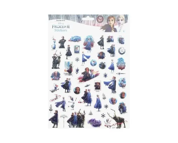 Autocolante cu bule cu efect 3D, Frozen, 1 coala, 50 buc, +4 ani