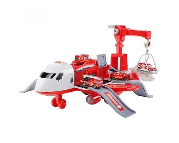 Avion Cargo pentru copii Simulator Transport cu Sunete si Lumini Red