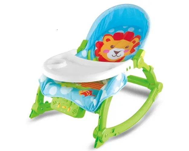 Balansoar pentru copii cu vibratii si scaun de masa Lion