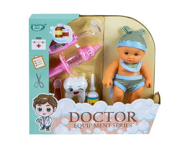 Bebelus cu accesorii doctor, 7Toys