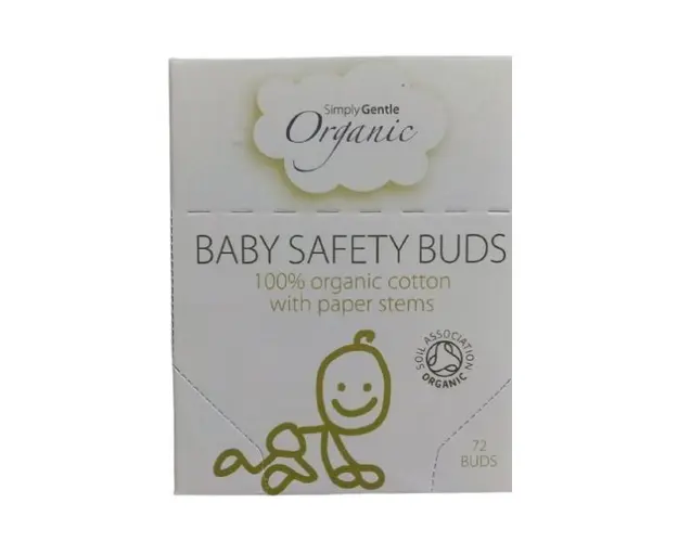 Bete de Urechi Organice pentru Bebelusi cu Opritor Macdonald and Taylor, 72 buc