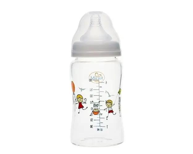 Biberon din Sticla, 180 ml - Minut Baby, 1 buc