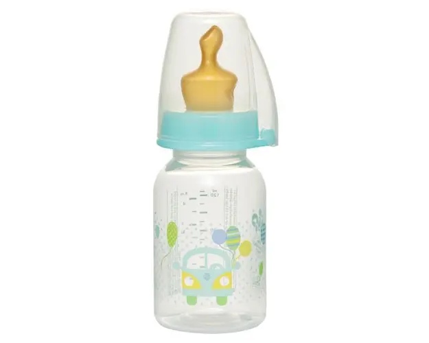 Biberon Family Unisex PP cu Tetina Latex Nip 35004, nr. 1, 125ml