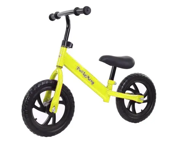 Bicicleta de echilibru pentru incepatori, Bicicleta fara pedale pentru copii intre 2 si 5 ani, Galbena
