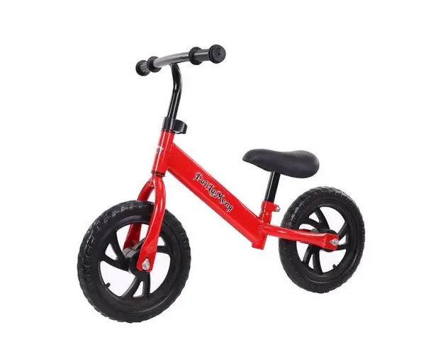 Bicicleta de echilibru pentru incepatori, Bicicleta fara pedale pentru copii intre 2 si 5 ani, Rosie