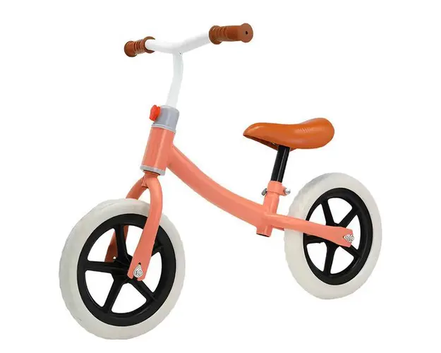 Bicicleta fara Pedale Teno&reg;, inaltime reglabila, manere anti-alunecare, sa confortabila waterproof, roti de 12 inch, cauciuc rezistent, 2-5 ani, portocaliu