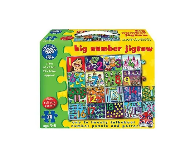 Big Number Jigsaw. Puzzle de podea, Invata numerele