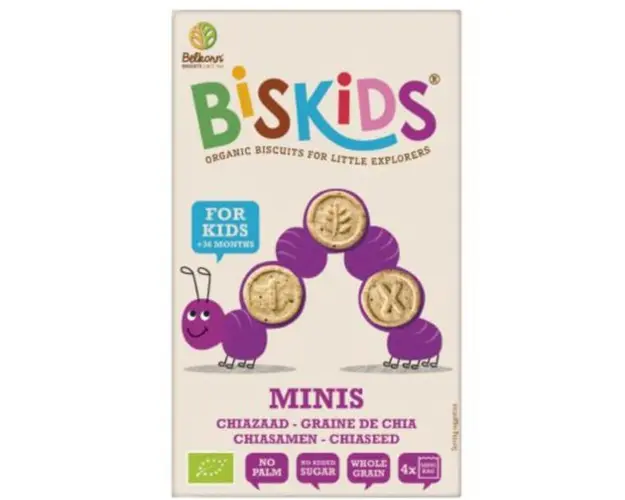 Biscuiti Eco Biskids fara zahar Minis pentru copii +36 luni, Belkron, 120 g