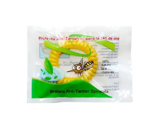 Bratara Anti-Tantari Spiralata - Narcis, 1 buc