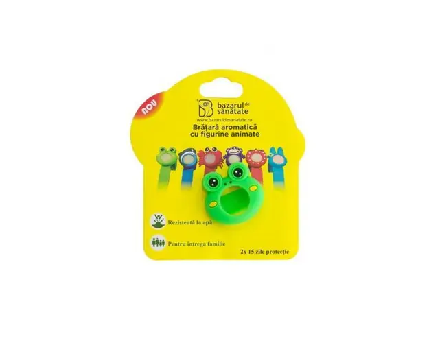 Bratara Aromatica Din Silicon Cu Figurine Animate Pentru Copii- Broasca