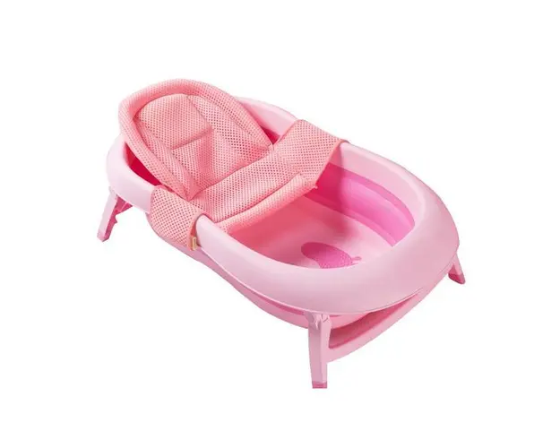 Cadita pliabila cu hamac bebelusi detasabil, roz - Bebeking