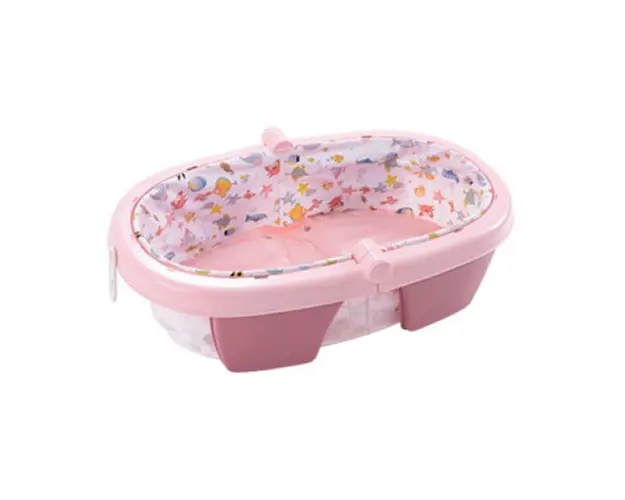 Cadita pliabila si gonflabila Practik Roz - Bebeking