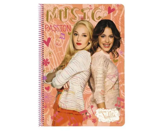 Caiet cu spira A4-80 de file colectia Violetta Love