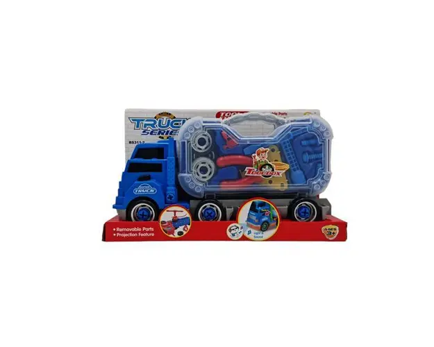 Camion demontabil cu lumini si trusa de scule, 7Toys