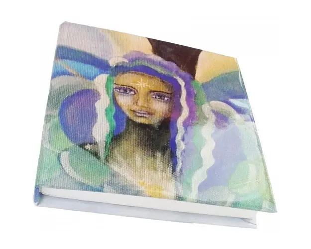 Carnet cartonat Serafim 10 x 10 cm, 100 foi, 50 dictando cu inimioara, 50 foi albe