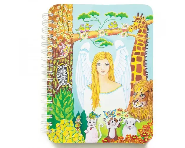 Carnet cu spira Arhanghelul Ariel, 12 x 16 cm, 100 foi dictando cu inger, necartonat