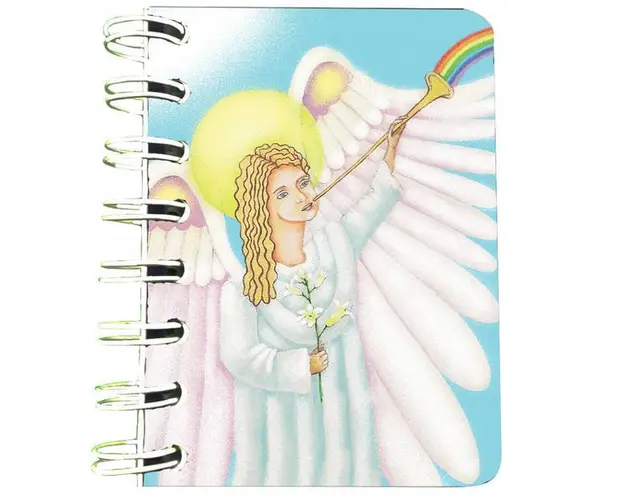 Carnet cu spira Arhanghelul Gabriel, 7 x 10 cm, 75 foi veline