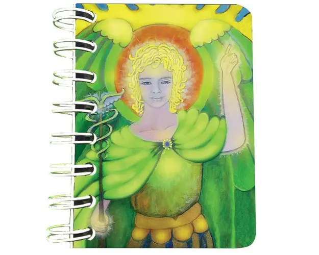 Carnet cu spira Arhanghelul Rafael, 7 x 10 cm, 75 foi veline