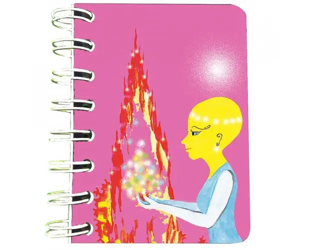 Carnet cu spira Foc magic, 7 x 10 cm, 75 foi veline