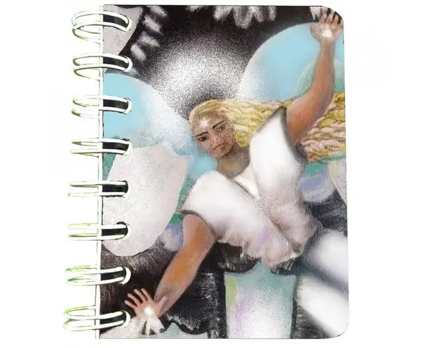 Carnet cu spira inger pazitor, 7 x 10 cm, 75 foi veline