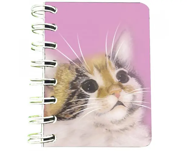 Carnet cu spira Pisica, 7 x 10 cm, 75 foi veline